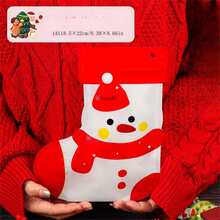 10 件装圣诞红色长袜糖果包装自封袋，创意节日礼品袋 - 彩色 - 查看 5