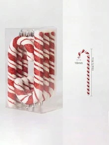 6 chiếc gậy Acrylic trang trí Giáng sinh, Mặt dây chuyền kẹo que màu Acrylic, Đồ trang trí cây thông Noel, Dùng để trang trí cây thông Noel, Trang trí tiệc - Nhiều màu - Xem 8