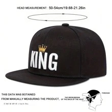 1 件装男女通用儿童 King Hip Hop 可调节棒球帽，防晒休闲帽，适合男孩和女孩，春秋季 - 1PC - 查看 3