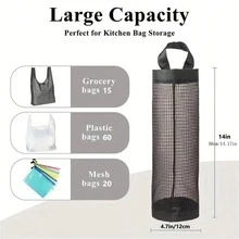 1 Giá để túi đựng rác gia dụng cỡ nhỏ, Giá để túi nhựa treo tường, Giá để túi đựng rác, Giá để rác nhà bếp - Nhiều màu - Xem 4