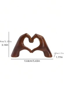 1 件客厅、卧室、书架、咖啡桌、装饰配件、可爱的爱心手指雕塑现代装饰配件、美学房间配件、架子家居装饰小玩意最佳礼物 - 彩色 - 查看 11