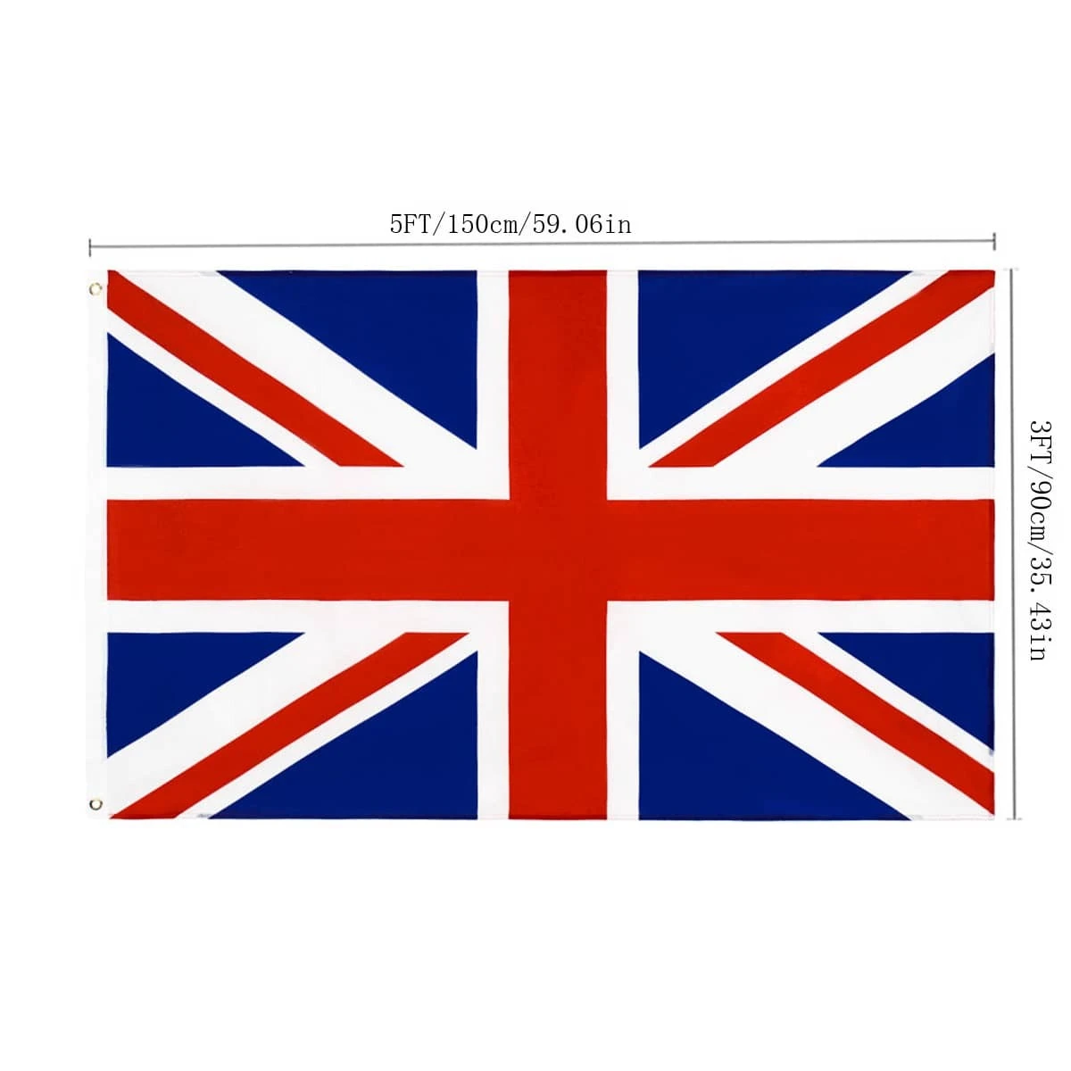 1pc, 3x5FT UK Flag Vibrant Color, UV Resistant, HighQuality