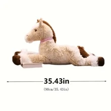 Juguete de peluche de caballo gigante - Animales de peluche rellenos con relleno de poliéster acogedor, perfecto para abrazar, regalos de cumpleaños y Navidad, compañero de almohada suave y cómodo - Multicolor - Ver 7