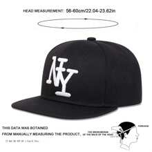1 Pc Unisex Kids NY Embroidered Hip Hop Cap, Outdoor Sun Ion Casual Hat Suitable For Boys & Girls, Springtime & Autumn - 1PC - View 3