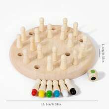1pc Trò chơi cờ vua trí nhớ bằng gỗ: Trò chơi trí nhớ ghép màu cho trẻ em từ 3-12 tuổi - Đồ chơi giáo dục hoạt động học tập cho trẻ mới biết đi - Đồ chơi Montessori cho bé trai bé gái từ 3 4 5 tuổi trở lên Quà tặng cho thanh thiếu niên Cờ vua trí nhớ bằng gỗ - Nhiều màu - Xem 3