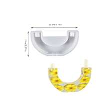 1pc Arch-Shaped Candle Holder Silicone Mold, DIY Resin Stone Candle Holder Home Decor, Hollow Candle Holder Desktop Decoration, Suitable For Halloween, Christmas Candle Making And Decoration