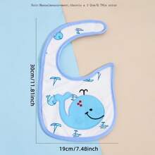 3pcs/Set Random Baby Bibs, Printed Eating Saliva Bibs, Waterproof Kids Bibs, For Boys And Girls - Multicolor - View 7