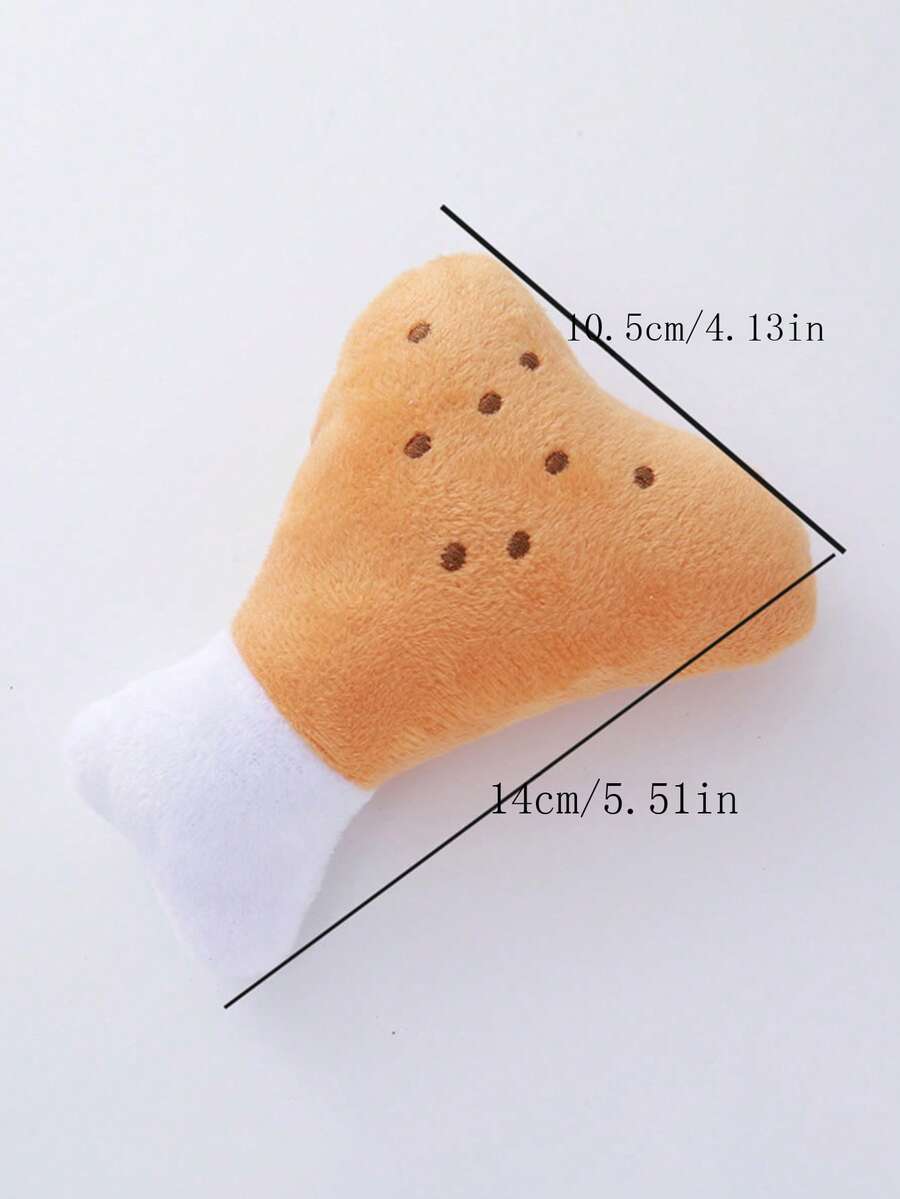Plush Pet Toys In The Shape Of A Chicken Leg That Produces Sound, And A