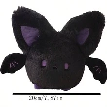 Nuevo muñeco de peluche de murciélago negro y blanco regordete en stock, peluche decorativo navideño, muñeco de regalo de cumpleaños, regalo de pareja, muñeco de confort - Multicolor - Ver 8