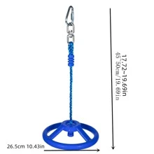1 pieza Juguete de fitness azul para niños, Anillos de columpio juego de niños, Columpio volador de gimnasio para parque infantil, Gimnasio volador de ejercicios de tracción para uso en interiores y exteriores