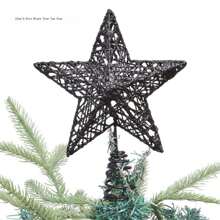 Étoile de dessus de sapin de Noël, Étoile d'ange en fer forgé de dessus de sapin, Décoration d'étoile pentagonale de Noël, Décoration de sapin de Noël