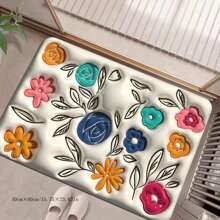 1 tấm thảm mềm chống trượt thấm hút, thảm chùi chân phòng tắm nhanh khô, thảm nhà vệ sinh, đồ trang trí phòng tắm siêu thấm hút, trang trí nhà cửa, mùa thu - Nhiều màu - Xem 2