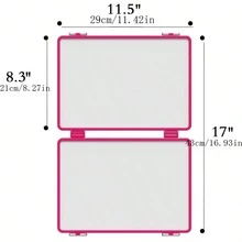 17英寸×11.5英寸便携式白板，书写板，磁性书写板，家用及办公书写板 - 粉色 - 查看 2