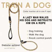 宠物狗牵引带，训练小狗 P 型项圈，适用于中型和大型犬，安全扣通用狗链项链，牵引带适用于小型/中型/大型宠物 - 紅色 - 查看 10