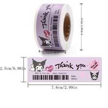 Sanrio 1pc Sanrio Bill Wind Seal Sticker 120PCS/ Roll Cute Cartoon Kouromi Melo Laurel Dog Roll Sticker