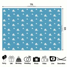 Nền hoạt hình, Nền bầu trời xanh và mây trắng, Tiệc sinh nhật, Tắm, Bàn tráng miệng, Vật dụng biểu ngữ, Đạo cụ chụp ảnh - Nhiều màu - Xem 2