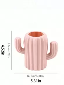 1 pièce Porte-crayon créatif en forme de cactus, organisateur de bureau, boîte de rangement pour articles de papeterie pour étudiants, vase à cactus, bureau de bureau, support pour crayons de couleur, étagère de papeterie de dessin animé, tasse porte-stylo de décoration de bureau, cadeaux pour l'école, la classe et le bureau à domicile, décoration pour anniversaire, remise des diplômes, retour à l'école, décoration de chambre, fournitures scolaires, vase à fleurs, vase en verre - Multicolore - Voir 9