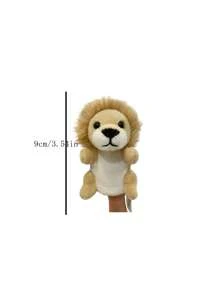 Muñecos de peluche con forma de dedos de León, Tigre, Elefante, Jirafa y Cabra, títeres de animales del bosque para espectáculos
