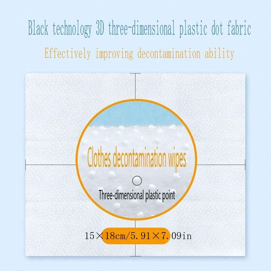 1 Box Of 15 Sheets Portable ThreeDimensional Stain Free Wet Wipes For