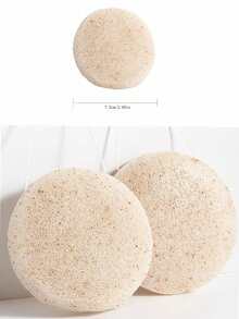 2pcs Konjac Facial Cleansing Sponge, Deep Cleaning Face Wash Exfoliating Scrub Puff With Natural Walnut Seeds - Picture Color - View 6