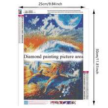 1 套时尚跨境创意手工 5D 部分钻钻石画、盛开的牡丹花卉、钻石艺术、家居装饰墙画 - KC5D-1509部位貼鑽 - 查看 7