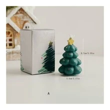 1pc Tree Scented Candle, Ambient Gift, Handmade Fragrance Candle, Faux Candle,Room Decor,Gifts, Christmas Decorations, Christmas Gifts - Multicolor - View 3