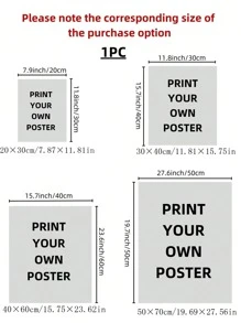 1张个性化海报印刷 - 使用您的图片制作专属墙面艺术印刷品 - 家居装饰和个性化照片海报，无框装饰精美礼品，适合生日、毕业等场合，多功能、装饰性强、可重复使用，是送给他的理想礼物，也适合送给她、男朋友、爸爸、女朋友、妈妈、家人、朋友，可用于茶室、家居、花园、办公室，也适合周年纪念日、情人节、母亲节、生日、父亲节、毕业典礼、婚礼、乔迁之喜等场合，营造温馨氛围，秋季装饰。 - 彩色 - 查看 7