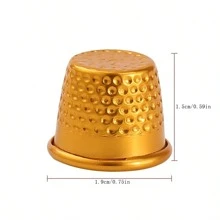 5/12 pièces Étuis à doigt métalliques argentés/dorés pour tailleur - Protection du doigt et bouclier de préhension pour la couture et l'artisanat