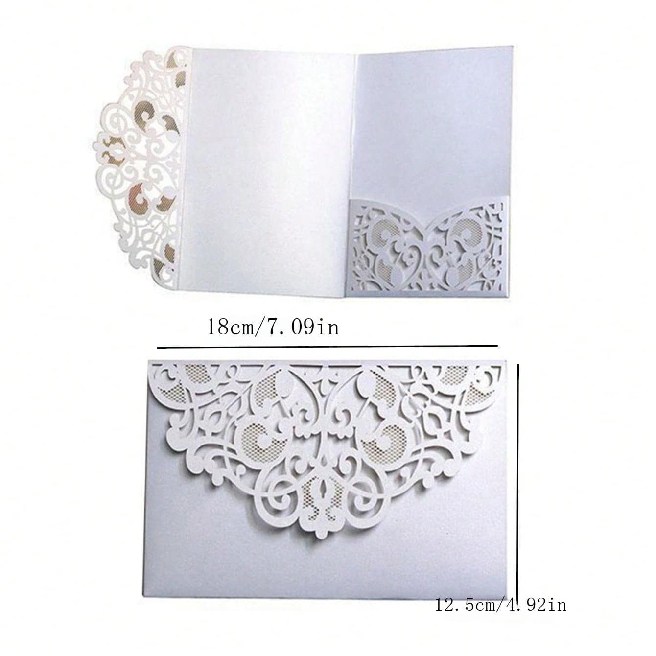 10pcs/Set Laser Cut Lace Invitation Cards, European Style Elegant Cards Suitable For Wedding, Party, Bridal Shower, Engagement, Birthday (Excluding Inner Cards And Envelopes) - Multicolor - View 1