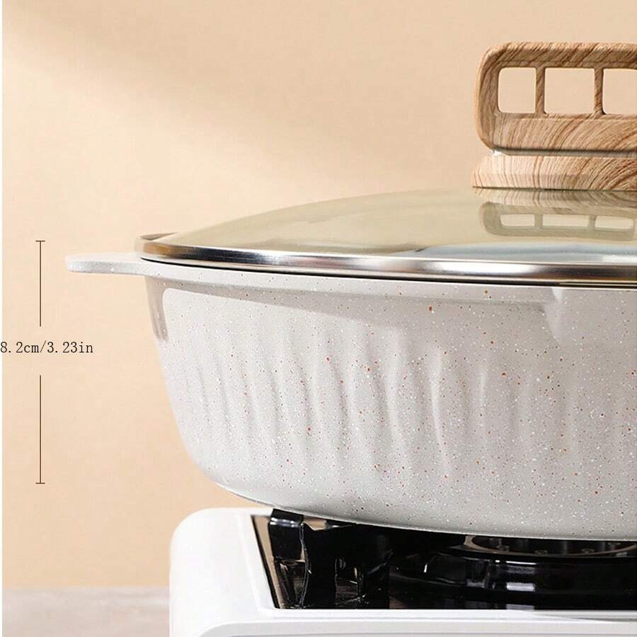 Maifanshi NonStick Frying Pan, MultiFunctional Flat Bottom Pan For