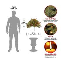 人造圣诞树感觉真实的瓮填充物 | 用混合装饰品串起来 - 彩色 - 查看 5