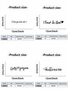 2 piezas Pegatina de vinilo 'Te amo, maneja con cuidado' y pegatina de espejo retrovisor 'Confía en Dios', para espejo retrovisor de mujer - 2 piezas - Ver 3