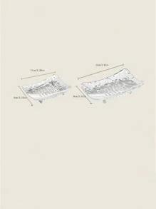 1 件冰川图案肥皂盒，浴室肥皂架，排水肥皂盒，台面肥皂架无需钻孔，适用于宿舍和浴室 - 彩色 - 查看 4