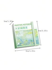 1件迷你水彩颜料笔记本套装，8/12格调色盘便携式素描本，艺术家口袋旅行绘画套装 - 多款可選 - 查看 8