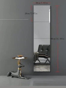 1 Set Of 4 Luxury Acrylic 20cm Bathroom Mirrors, Self-Adhesive Wall-Mounted Decorative Mirrors For Bathroom And Vanity, Not For Use As Regular Mirrors School Decor School Surprise Dormitory Decor Back To School Home Decor Room Decor School Supplies