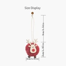 1 件/4 件圣诞装饰品，毛毡驯鹿吊坠，创意新款圣诞树驯鹿装饰品，礼品装饰 - 彩色 - 查看 7