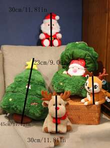 圣诞老人与驯鹿毛绒玩偶公仔 送给朋友的圣诞礼物 - 彩色 - 查看 9
