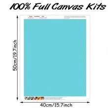 豪华 5D DIY 钻石画套装 - 两头高地牛，动物主题 | 圆形钻石，帆布材质 | 客厅、卧室、办公室无框墙面艺术 | 创意手工礼物 - 彩色 - 查看 10