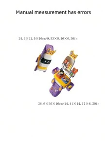 双功能亲子互动迷你汽车玩具套装，可爱多功能厨房和医用化妆带收纳盒，益智互动儿童玩具（配件款式和颜色随机） - 彩色 - 查看 8