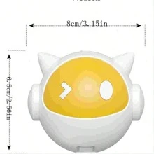 Đồ chơi điện tử tương tác cho mèo có bóng trêu chọc tự kéo dài, Đồ chơi cho mèo tự động thu vào, Thiết bị giải trí cho mèo - Vàng - Xem 6