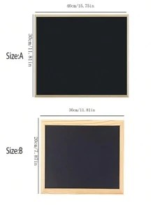 Tablero de tiza de madera artesanal creativo, tablero de escritura de pizarra pequeño con marco de madera, decoración del hogar letrero DIY - marco de tablero de dibujo - Ver 2