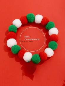 1 件宠物项圈、圣诞红铃铛和圣诞树猫项链、狗领结围巾项圈、圣诞节宠物配饰、适合圣诞节 - 彩色 - 查看 5