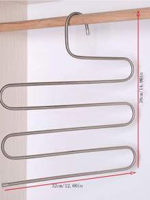 1pc 5 Tier Trouser Rack, Stainless Steel S-Shape Multi-Tier Hanger