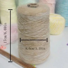 200g 混色纱线，50% 马海毛 50% 腈纶，柔软针织羊毛，适用于毛衣、围巾、DIY 钩针编织、手工工艺品、美术用品，彩虹色，亲肤，13s/3 股