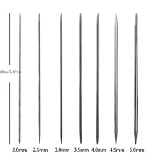 35 Stücke 7-Größen 20CM doppelspitzige Stricknadeln aus Edelstahl für Basteleien