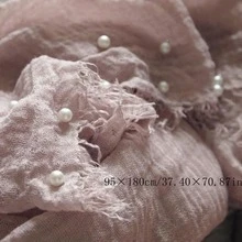 WholeNight 1 件新生儿摄影裹布，摄影工作室道具婴儿毯，带刺绣珍珠，男女通用，适合所有季节，精致可爱，婴儿 100 天/一个月摄影纪念道具婴儿淋浴复活节礼物，适合女孩/男孩 - 彩色 - 查看 7