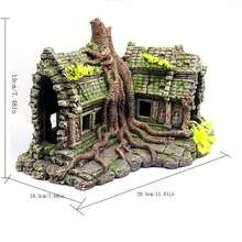 Aquarium Decoration Large Fish Tank Reptile Cave Hideout Decor Landscape For Betta Fish Hiding Place Ornament - Multicolor - View 3