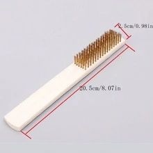 Stålborste med trähandtag, för färg-/rostborttagning, polering, underhåll, rengöring, oljning, bonsaiverktyg - Multifärgad - Visa 10