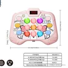 1 Máy chơi game đẩy nhanh 999 chế độ cấp độ 4 Đồ chơi Pop Fidget - Bong bóng đẩy nhanh cầm tay có phản hồi âm thanh tức thì, Máy chơi game điện tử cảm giác đập chuột chũi cho trò chơi nhiều người chơi giải tỏa lo âu, căng thẳng dành cho thanh thiếu niên, người lớn, quà tặng sinh nhật, quà tặng tiệc vui nhộn cho cả gia đình (Không bao gồm pin, một số phụ kiện có màu ngẫu nhiên) Quà tặng Giáng sinh - Nhiều màu - Xem 3