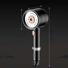 Turbo High-Pressure Shower Head With Powerful Water Spray,Bathroom Shower Set With Pressurized Spray Nozzle - Black - View 6